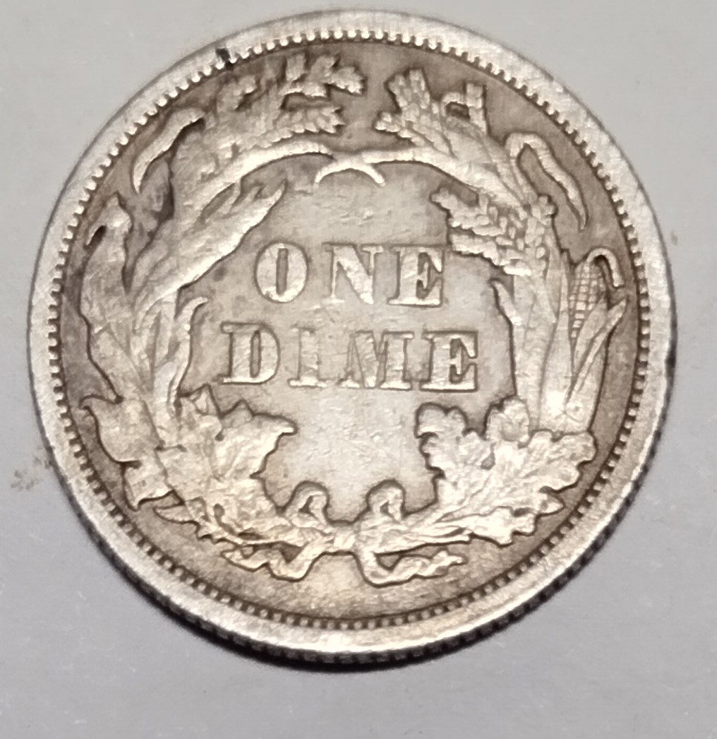 1874-Arrows-Seated-Liberty-Dime-F101