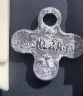 Lead-Cross-Shape-Medal-Token-?