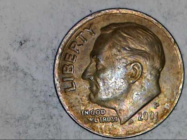 2001-P-Dime.-Looks-Copper-Plated-With-MDo-On-Olive-Branch.