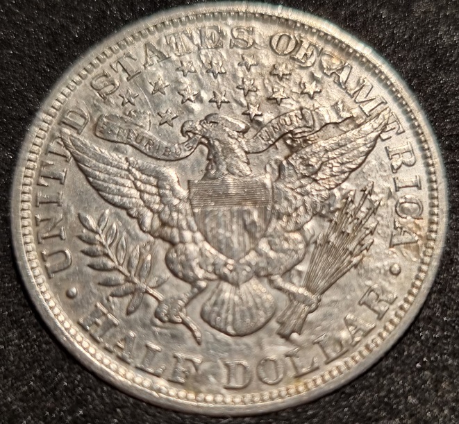 1892-Barber-Half-Dollar.-Interesting-Piece,-Probably-Counterfeit.