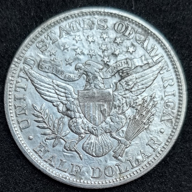 1892-Barber-Half-Dollar.-Interesting-Piece,-Probably-Counterfeit.
