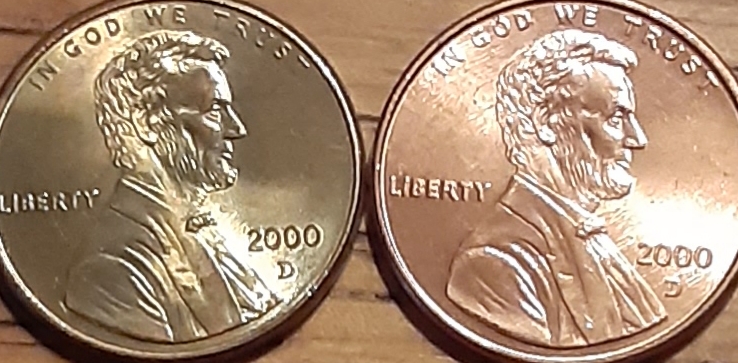 2000-D-Penny-Color-,-Unusual