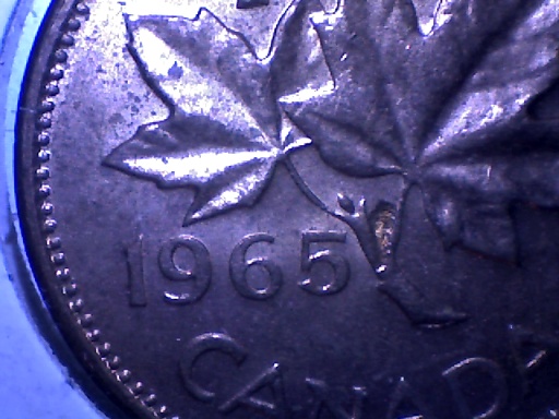 1965-Canadian-Cent-Planchet-Flaw