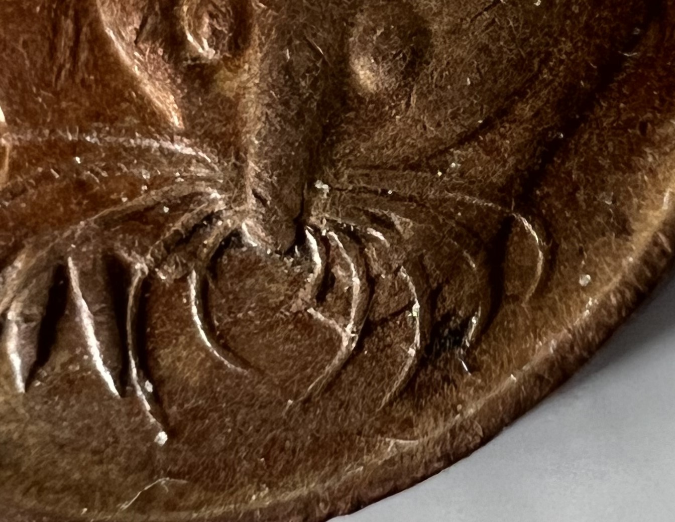 1966-Aust-1-Cent-Blunt-Second-Whisker---Number-2-Coin