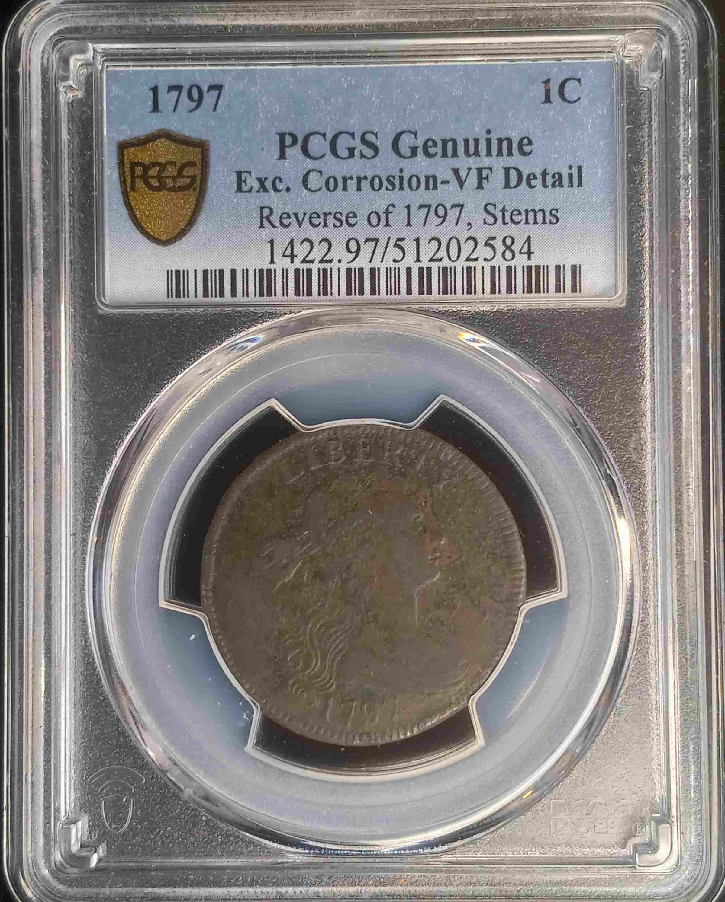 1797-Draped-Bust-Large-Cent-W/Stems