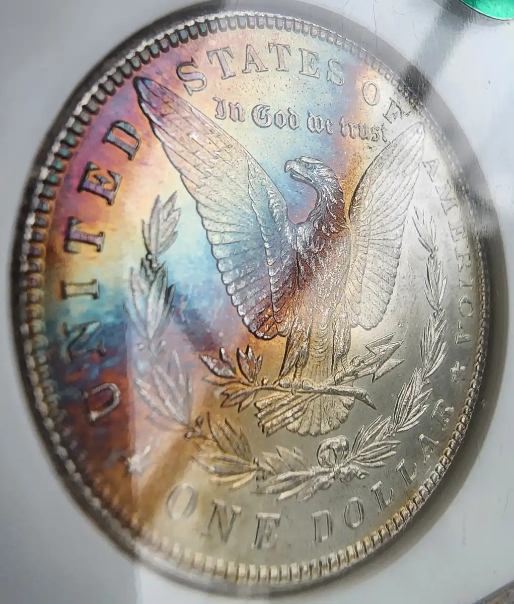 What-Would-You-Value-This-1883-P-Morgan-Dollar-Given-It's-Star-Designation,-Rainbow-Toning-And-CAC-S