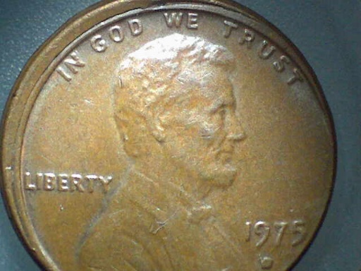 1975-D-Lincoln-Memorial-Cent-Collar-/-Offset