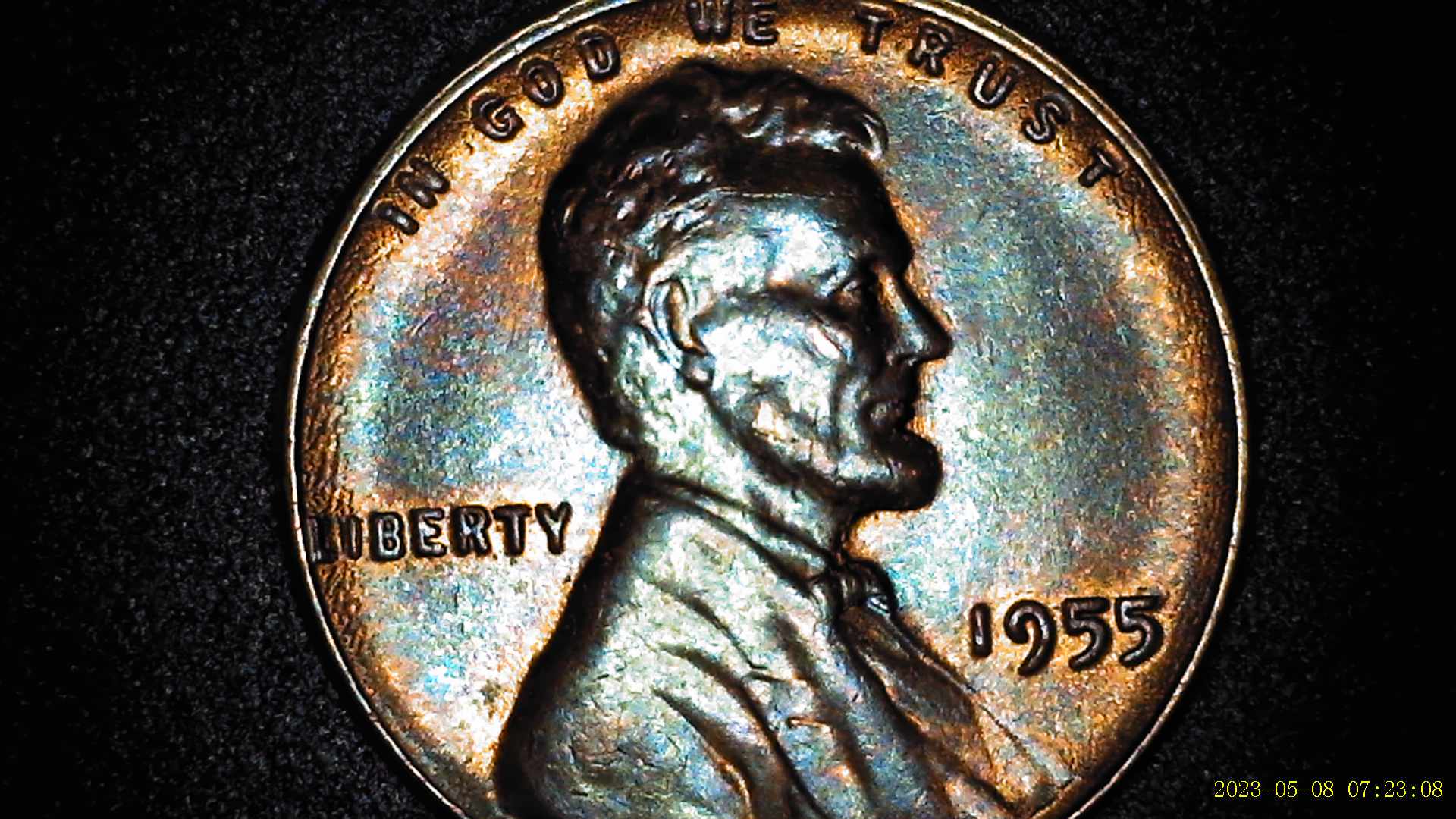 1955-Lincoln-Penny-Appearing-To-Have-Extra-Material-By-Ear-Lobe
