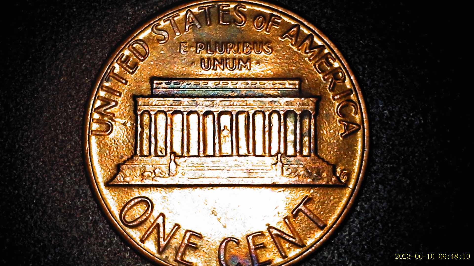 1982-Large-Date-Penny-With-Cud-/-Die-Crack-Location-Obverse/Reverse