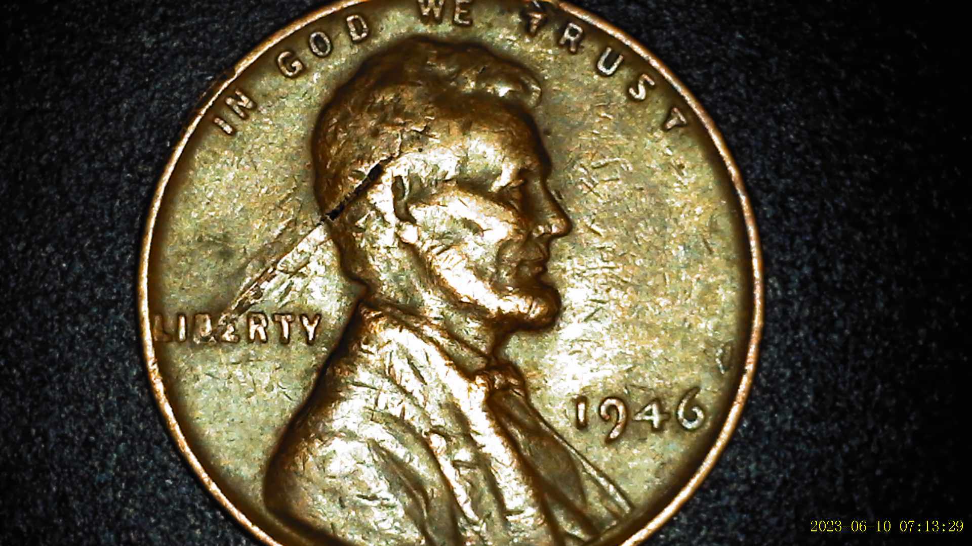 1946-Penny-Lamination-Error-Occurring-On-Obverse