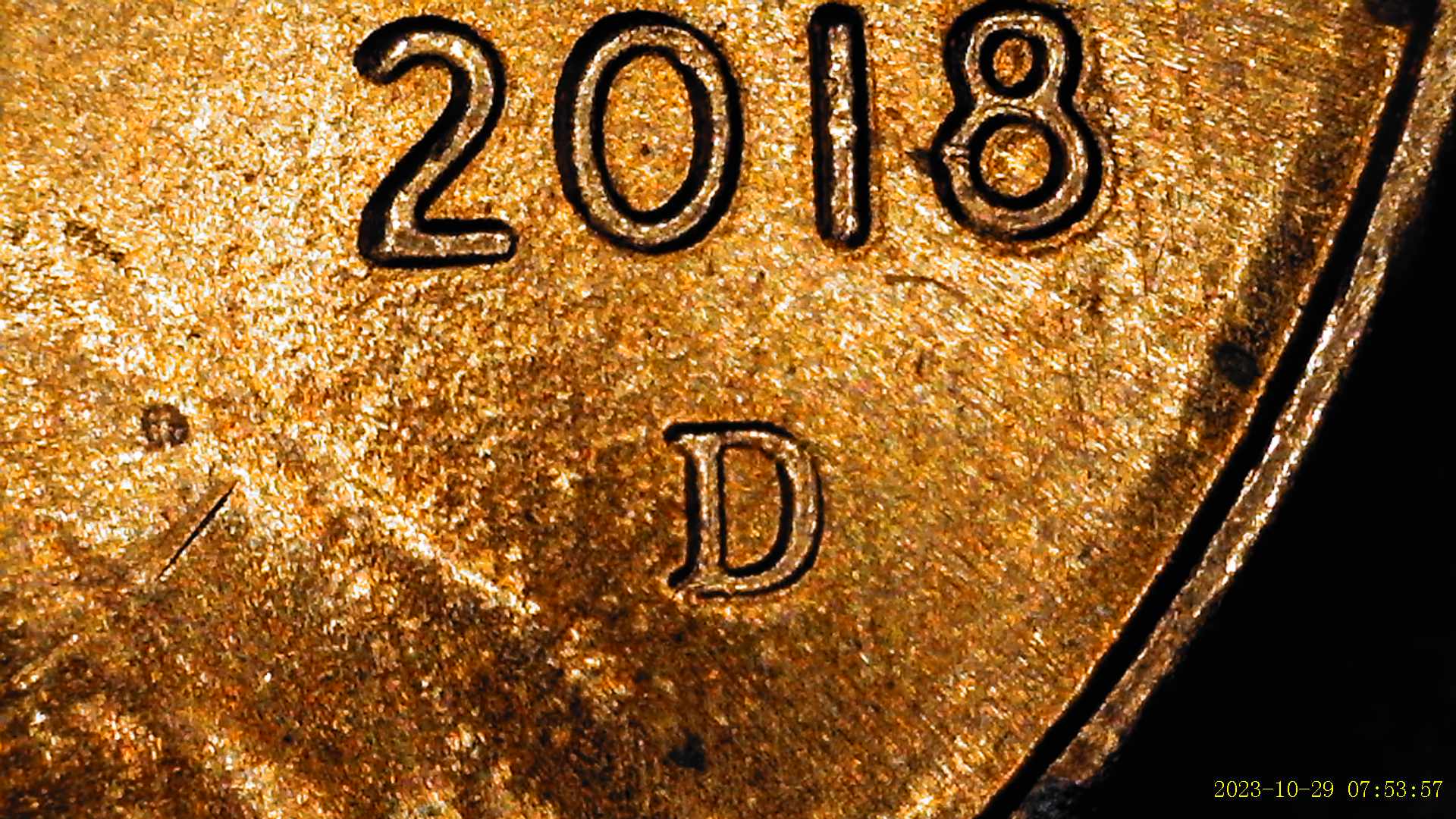 2018-D-Lincoln-Shield-Penny-With-Questionable-RPM/Ddr-Possibility