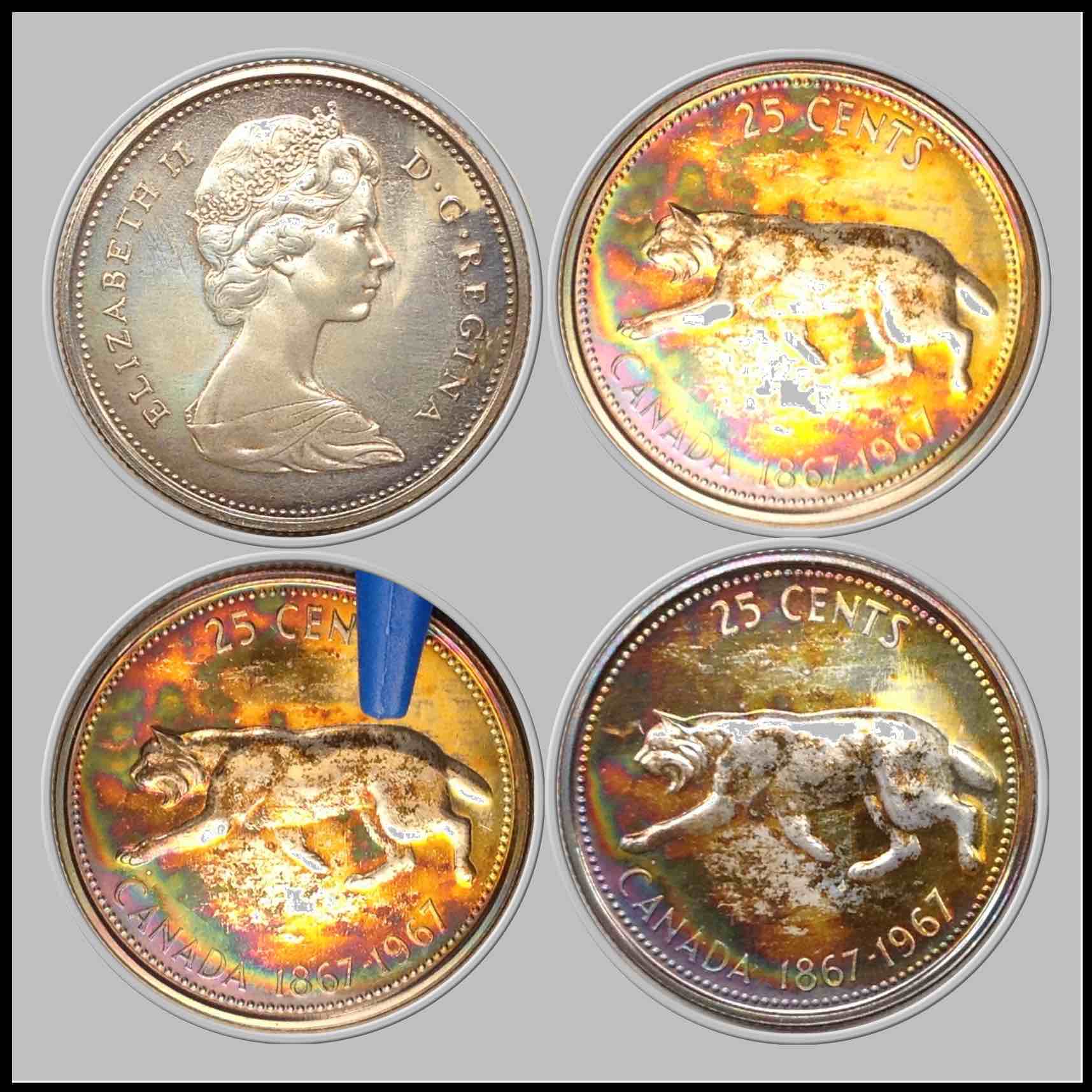 Value?--1967-Quarter-From-Uncirculated-Mint-Set-With-Amazing-Toning