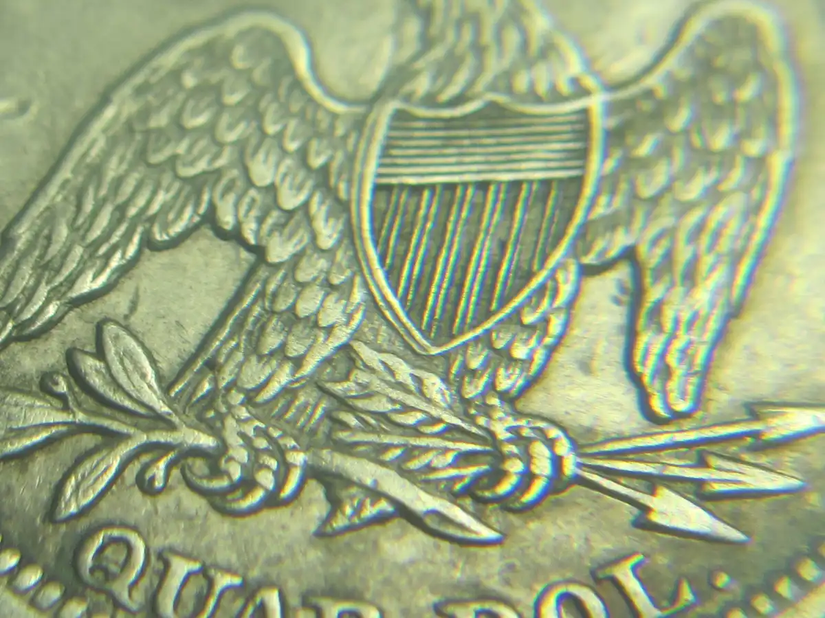 1858-Seated-Liberty-Quarter-REV-Die-Clash