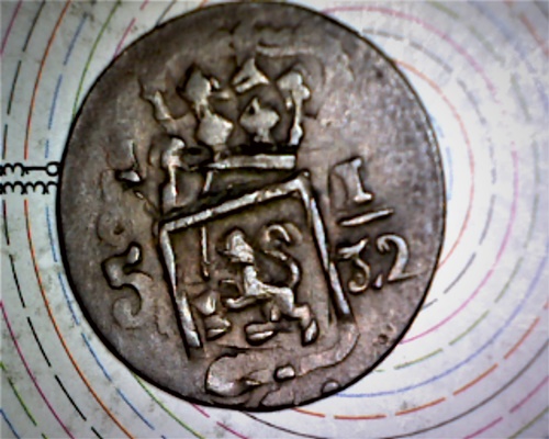 Netherlands-East-Indies-1/2-Duit-1822-KM-280-Error