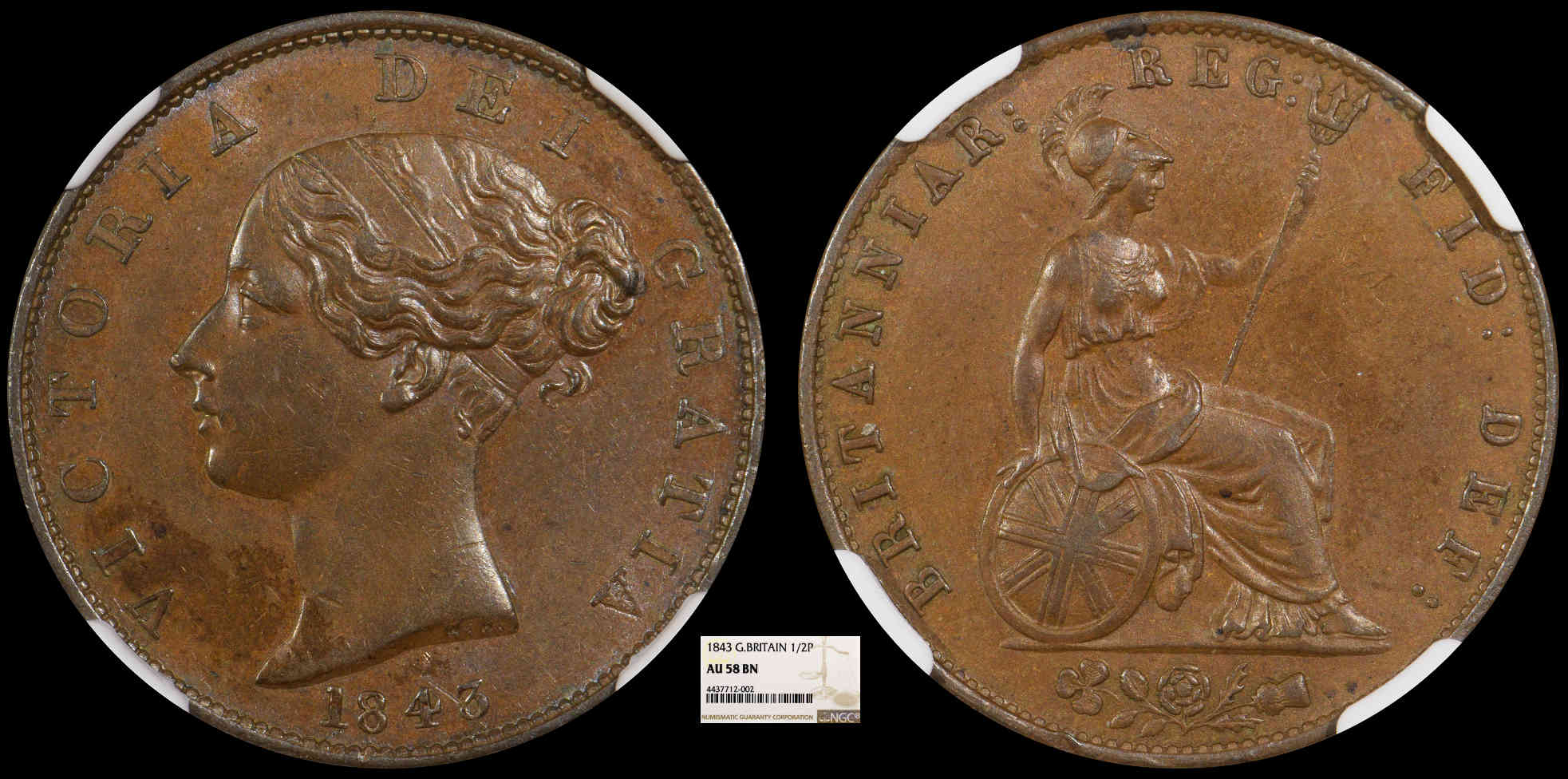 British-1843-Halfpenny