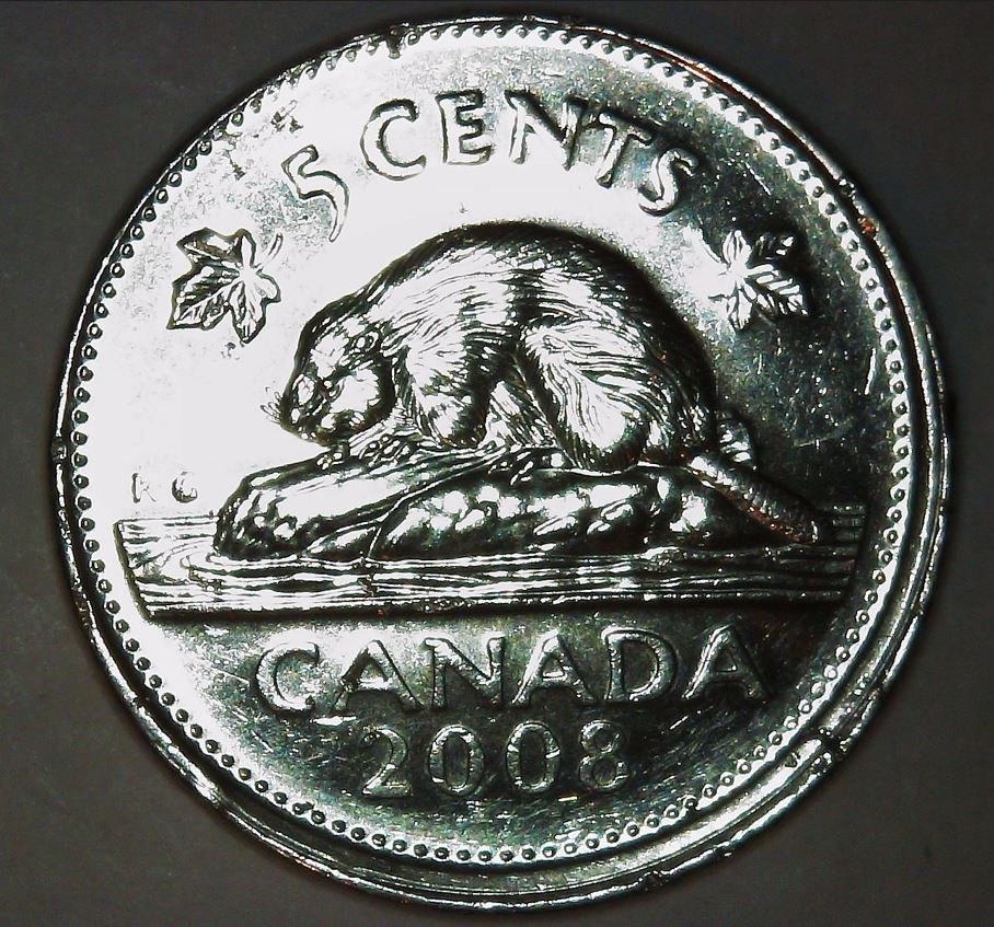 2008-5-Cent-Nickel-With-Misaligned-Die