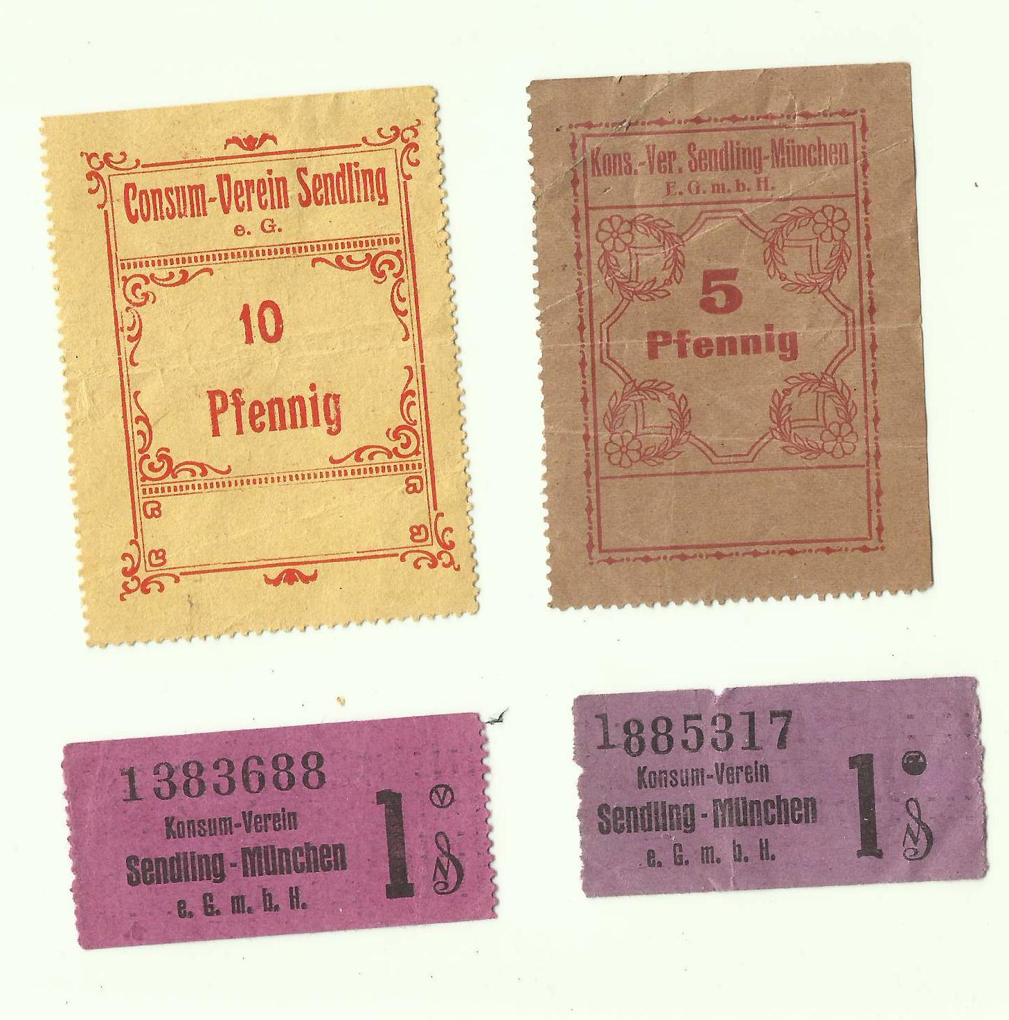 Consum-Verein-Sendling-=-Old-German-Coupons,-Bonds,-Notgelds...?