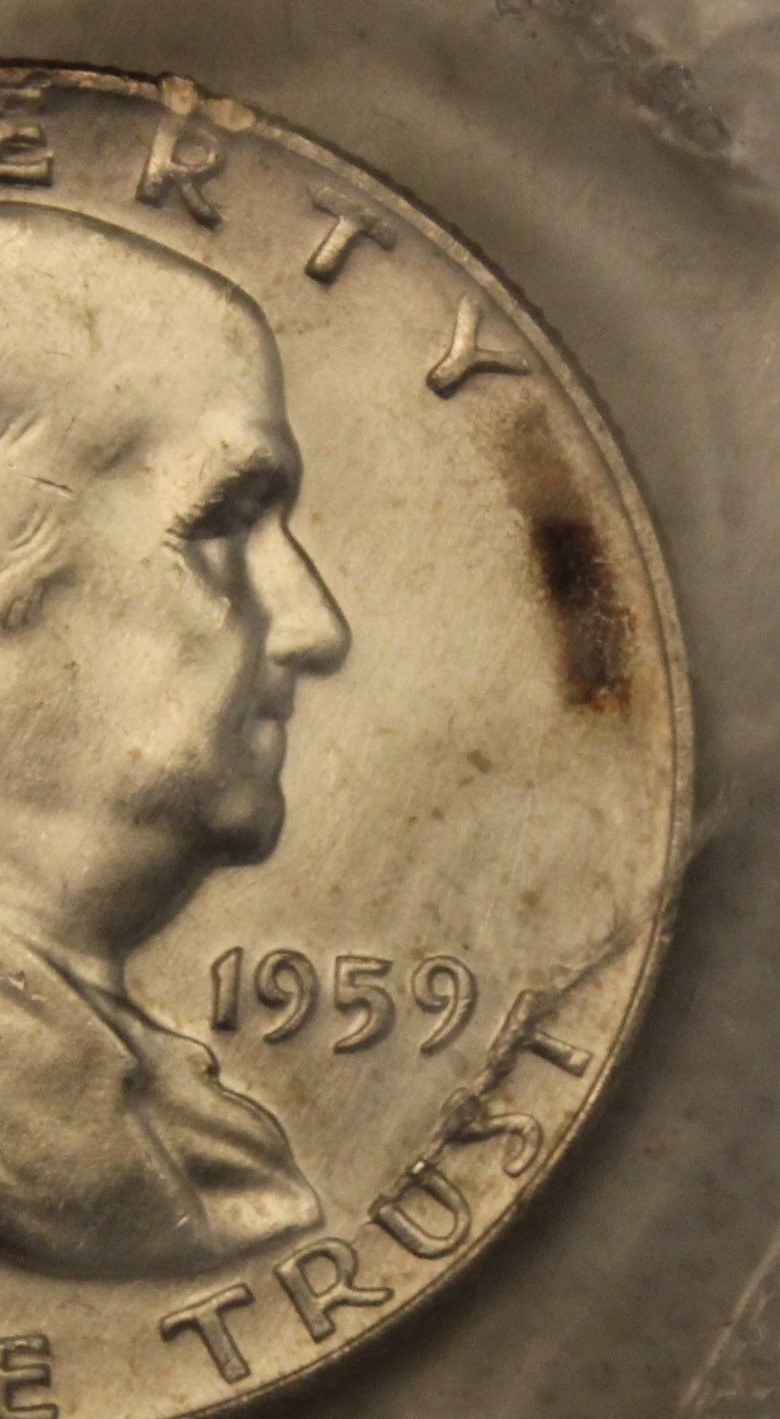 Need-Help-With-1959,-1960-Uncirculated-Franklin,-69-JFK-Half-Impairments