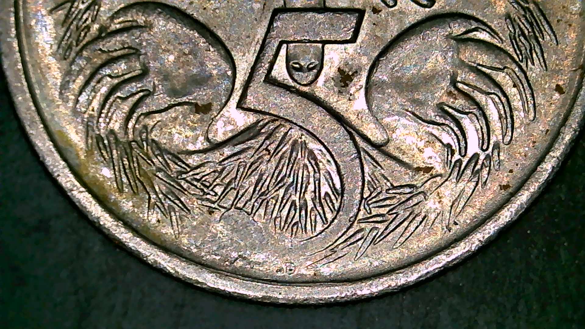 2002-5-Cent-Coin-Error-/Weak-Strike-On-5