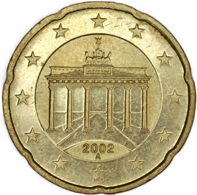 2002-A-Germany-Euro-Twenty-Cent---Possible-Matte-Finish-Variety