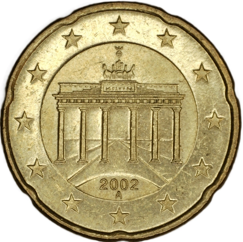 2002-A-Germany-Euro-Twenty-Cent---Possible-Matte-Finish-Variety