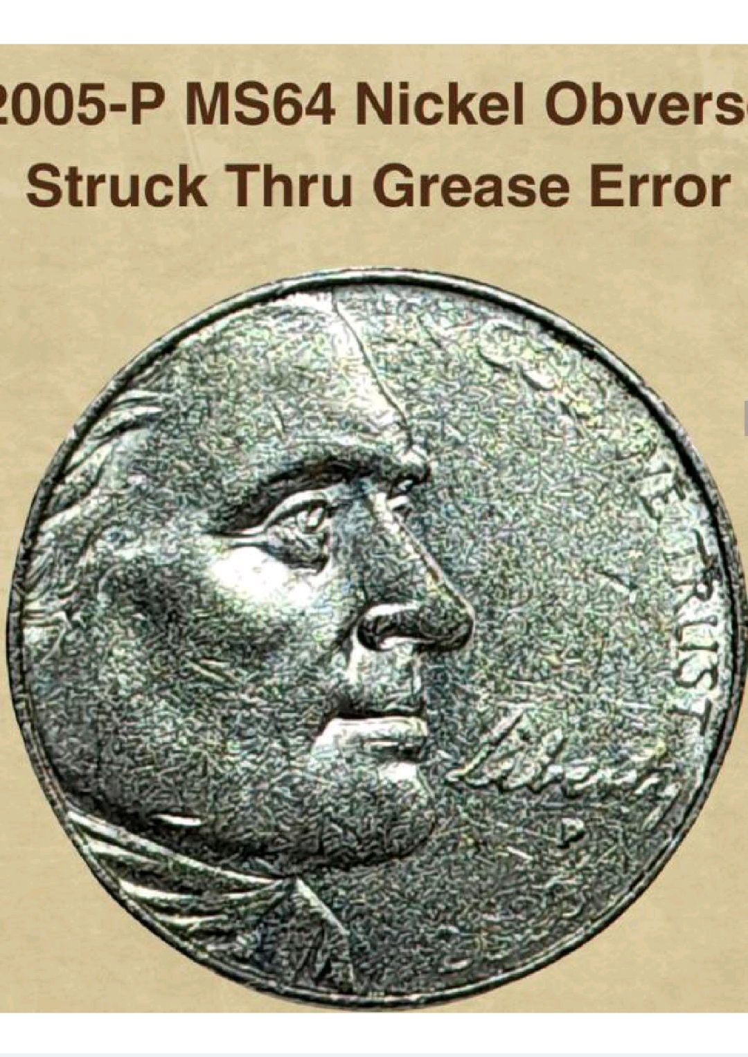 2005-P-Water-Nickel-Obverse-Struck-Through-Grease-Error