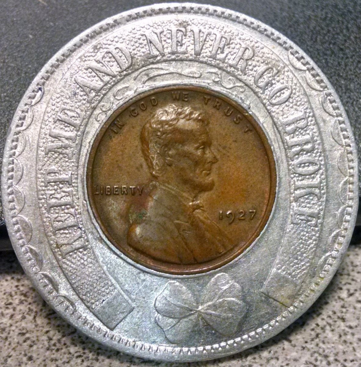 Souvenir-1946-Wheat-Encased-In-Aluminum-From-D.c.