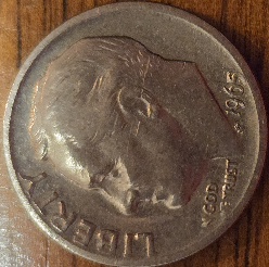 1965-Roosevelt-Dime-Stamped-Letters