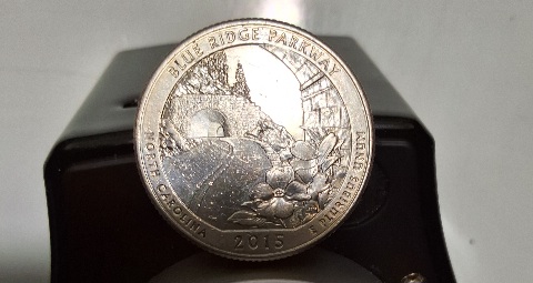 2015-D--Blue-Ridge-Parkway--Quarter-Does-This-Coin-Look-Like-It-Has-A-Proof-Reverse-Or-Something