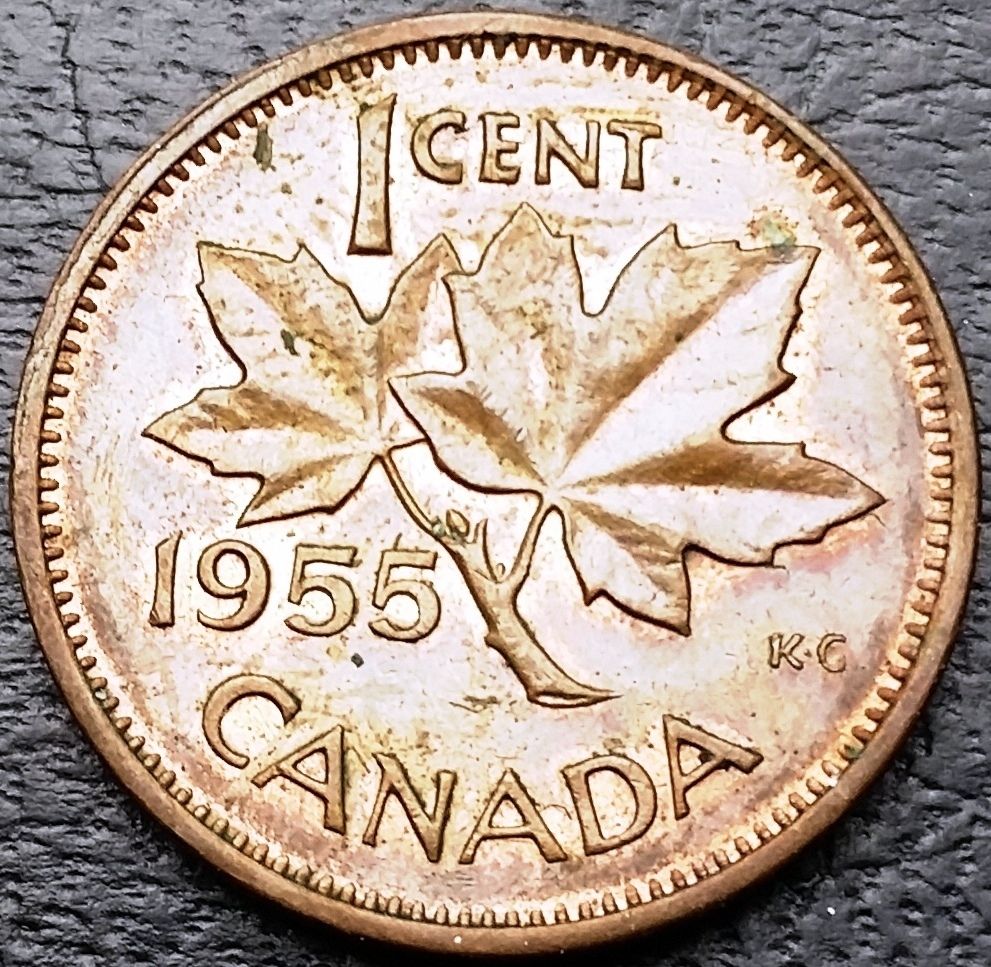 1955-Cent-Lamination-Error-?-Strike-Through-?-Other-?