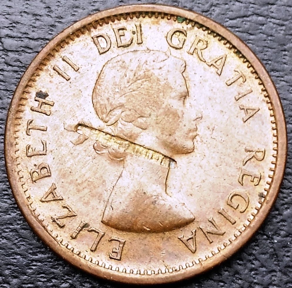 1955-Cent-Lamination-Error-?-Strike-Through-?-Other-?