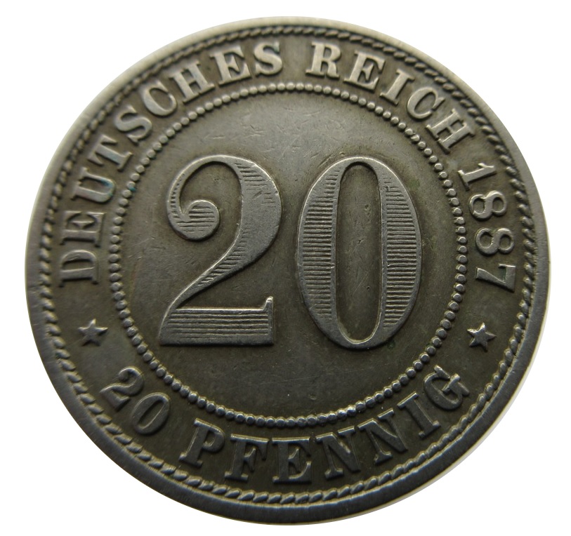 Germany-20-Pfennigs-1887-A---What-Grade-?