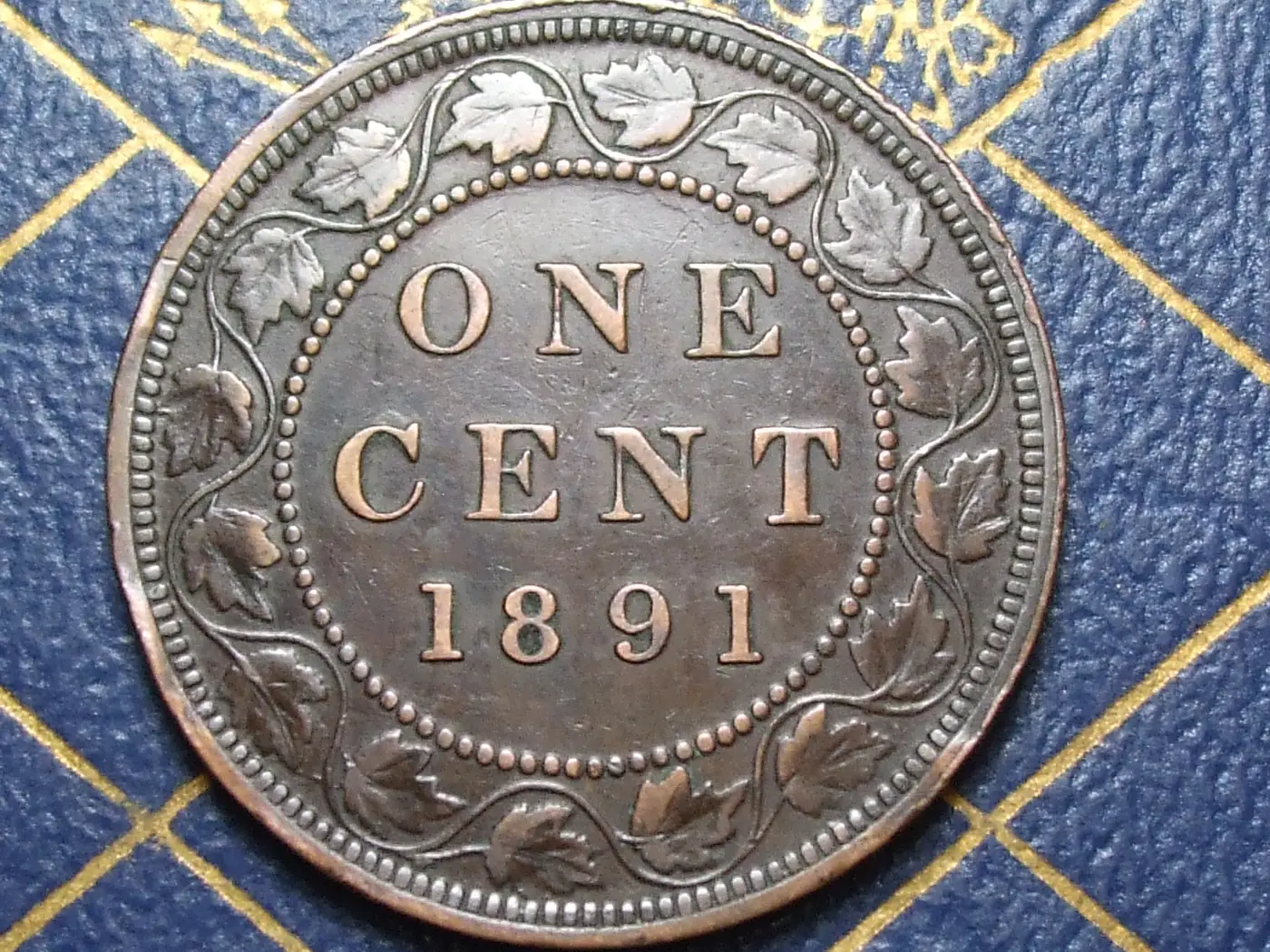 Scarce-1891-LL-LD-Repunched-T-In-Victoria-Large-Cent