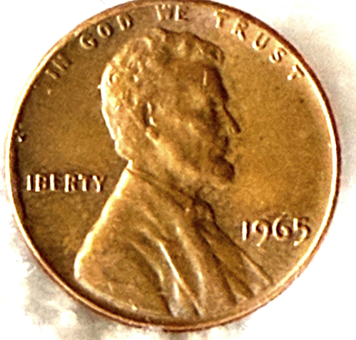 1965-Lincoln-Cent-Missing-L-In-Liberty