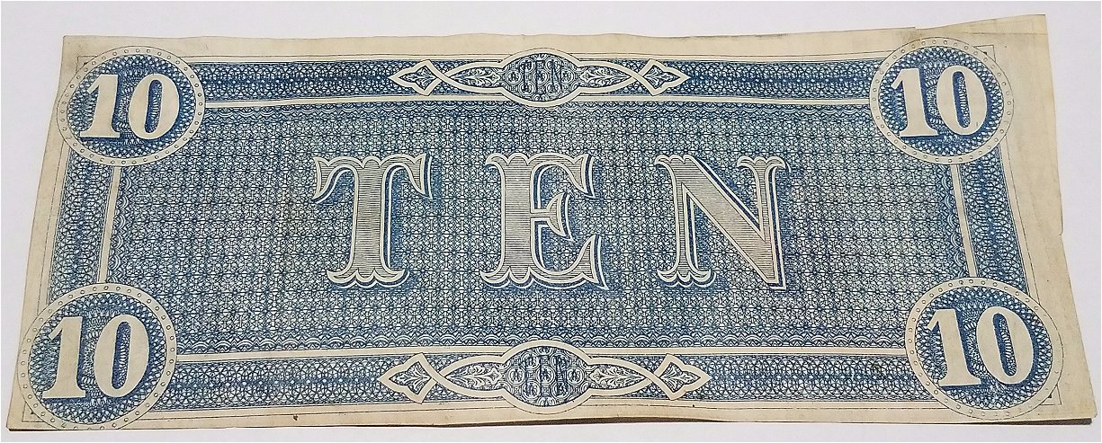 1864-Richmond-Confederate-$10.00-Bill...help