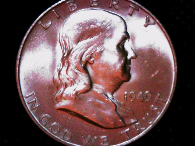 1949-D-Franklin-Half-Dollar-With-Die-Cracks-And-One-Without