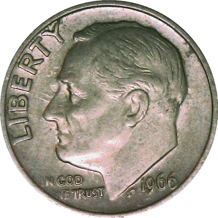1966-P-Clashed-Roosevelt-Dime