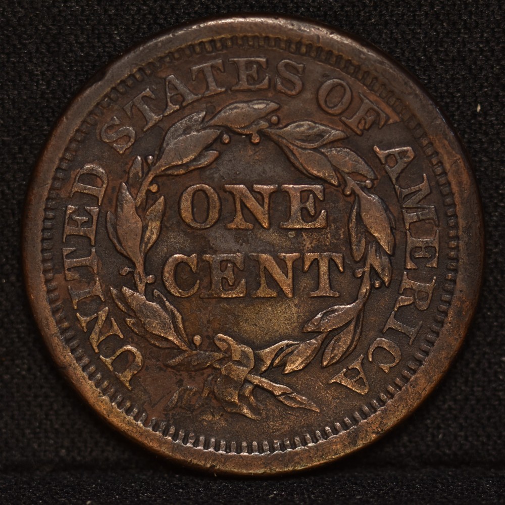 Four-1854-Braided-Hair-Large-Cents---Different-Dates-Positions