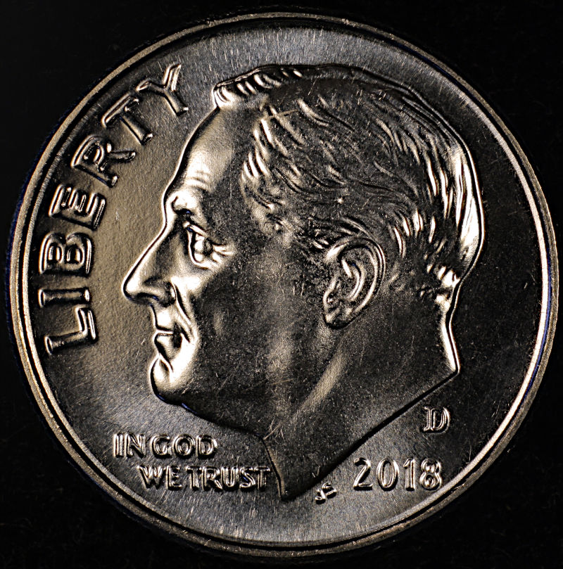 2018-D-Roosevelt-Dime-For-Grading