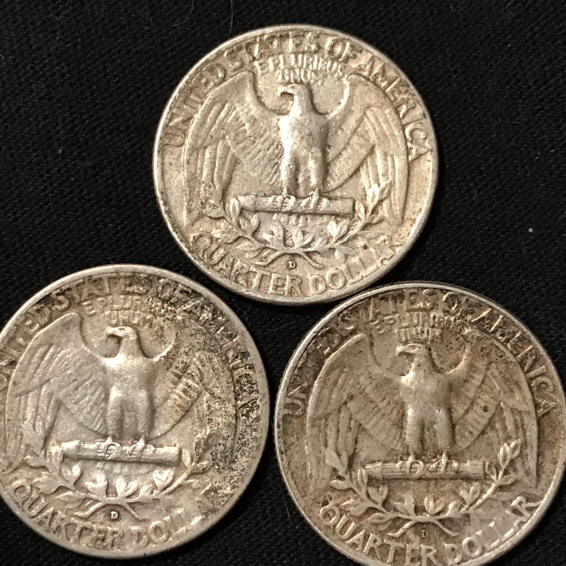 Found---7-Dimes-With-Dates-1964---1948-And-3-Quarters-1964/1956/1952