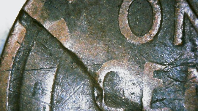 Need-Help.-1918-Penny.--Damaged-Or-Error.-Much-Appreciated.