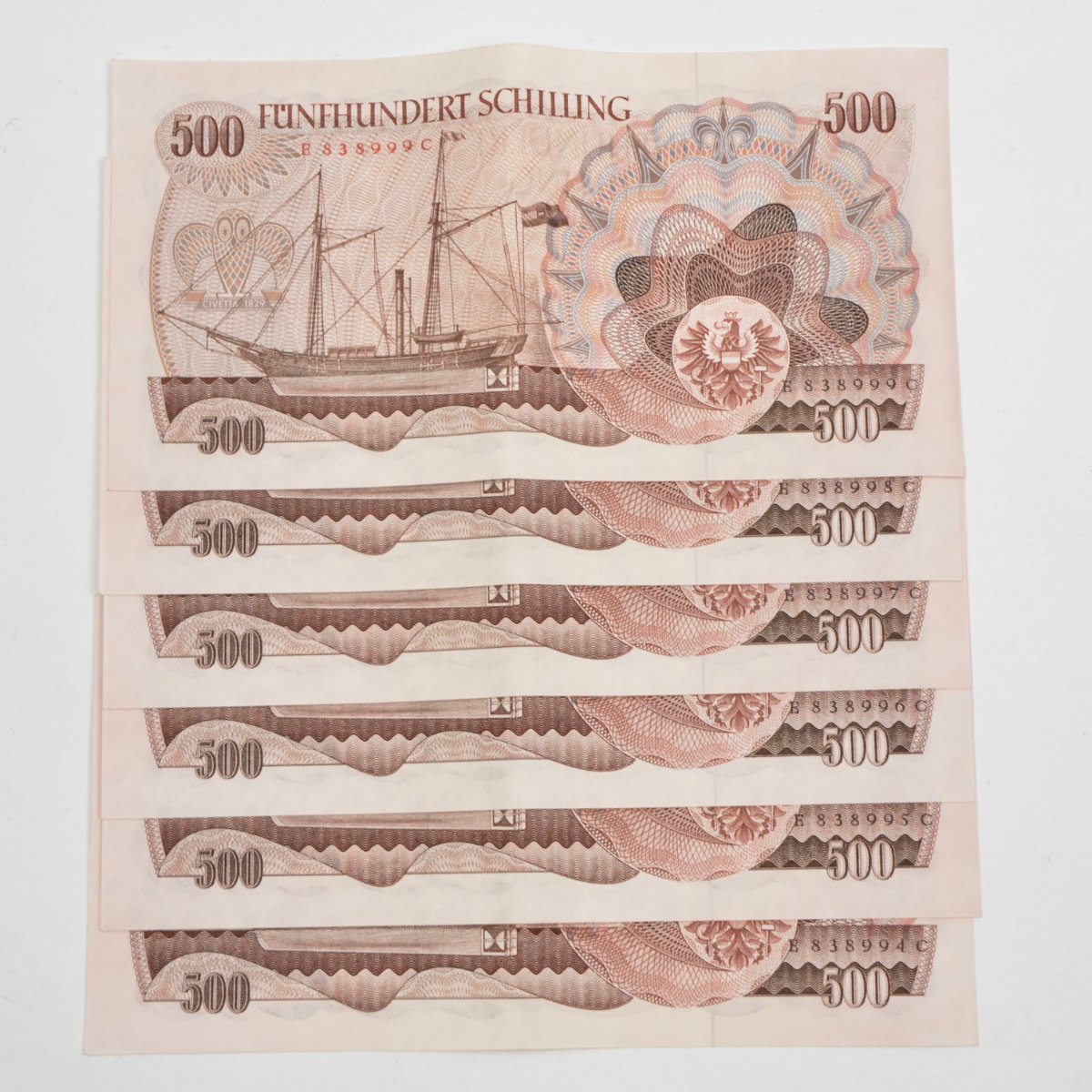 Austrian-Schillings---Consecutive-Serial-#s