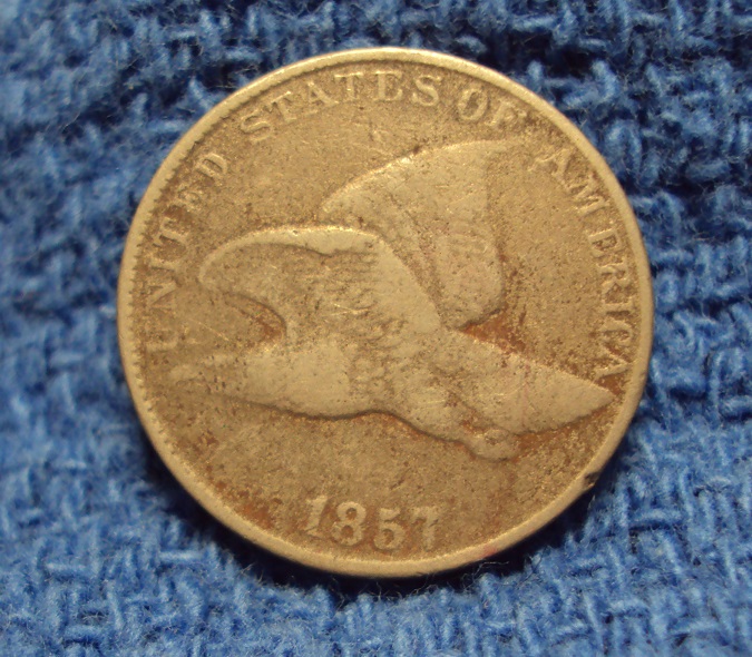 1857-Flying-Eage-Cent-Found-In-Bank-Box-Of-Cents