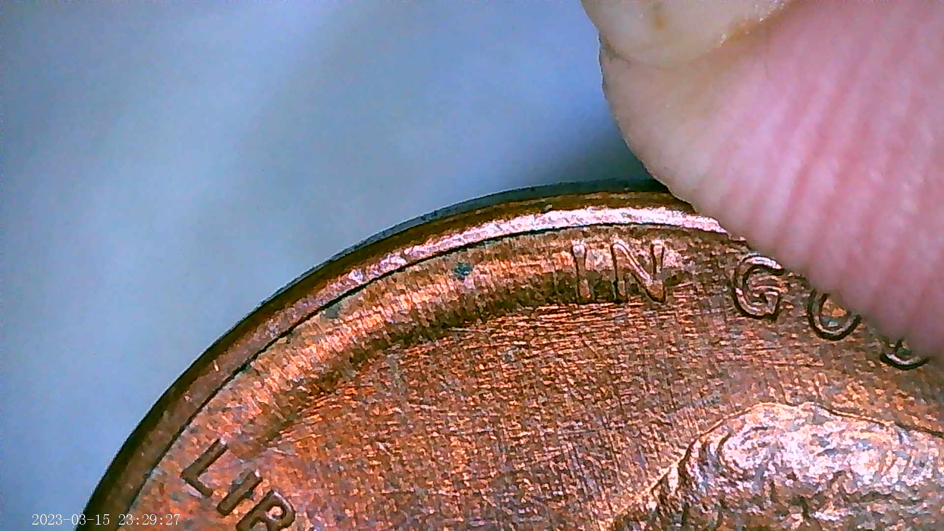 Penny-With-Strange-Raised-Area-Near-The-Rim