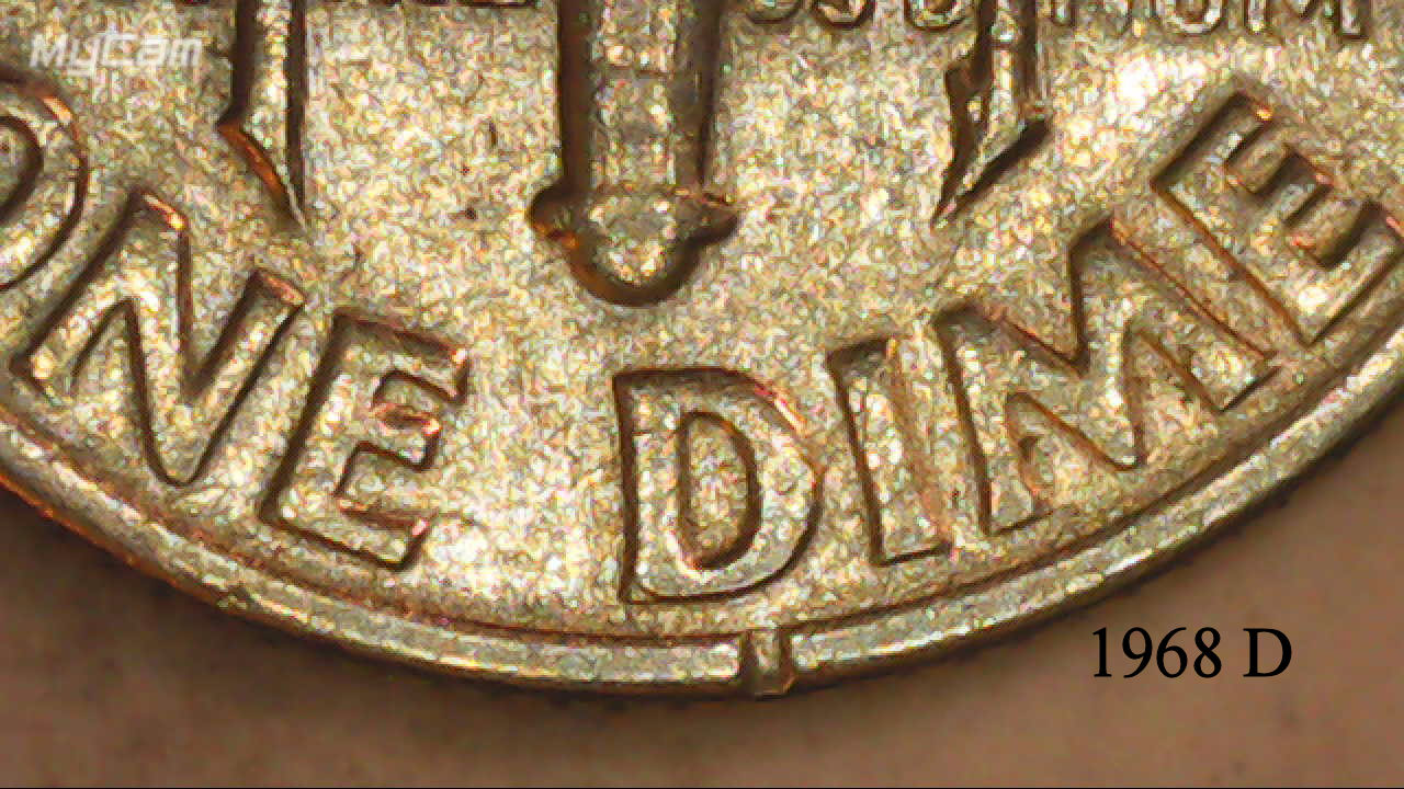 1968-P-And-1968-D-Roosevelt-Dimes-Die-Markers