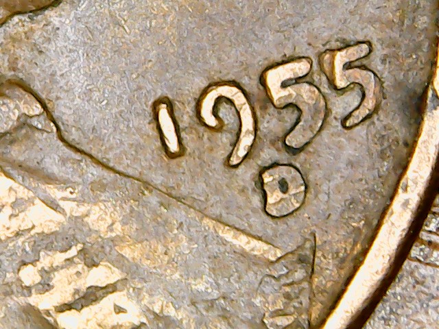 1955-Lincoln-Penny-With-Die-Gouge