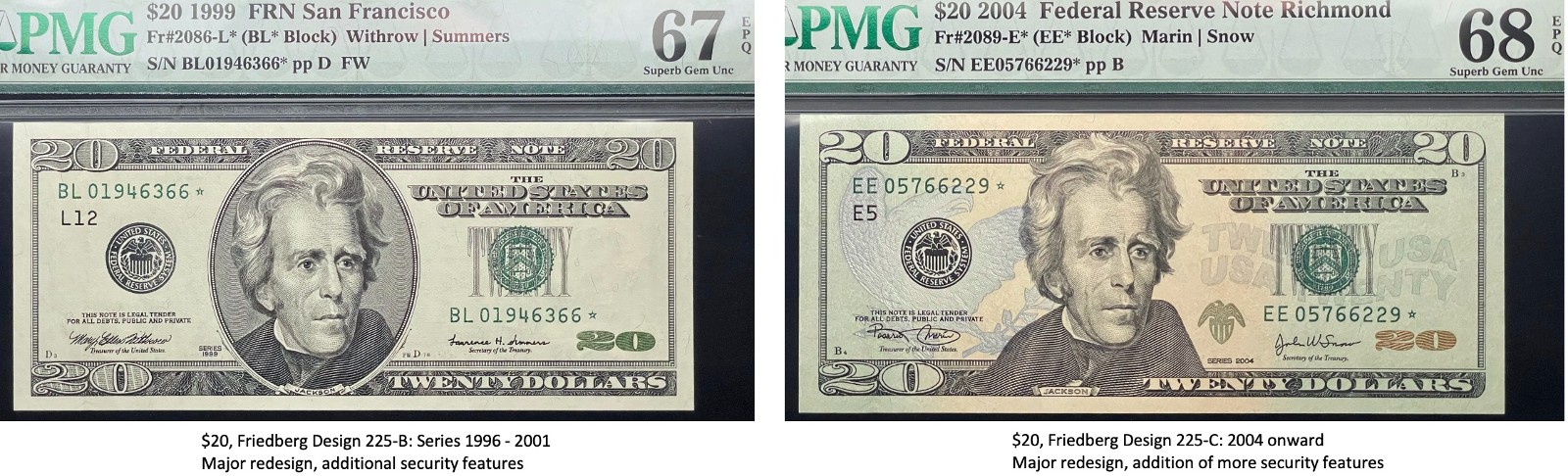 Small-Size-Federal-Reserve-Note-Type-Set,-$1-Through-$100