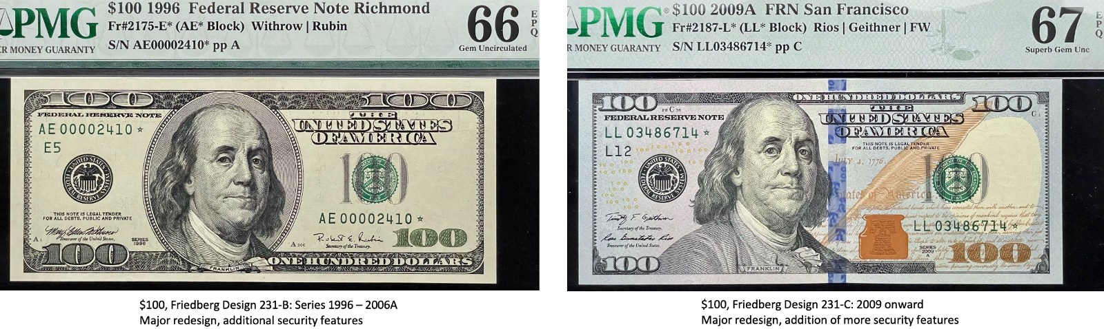 Small-Size-Federal-Reserve-Note-Type-Set,-$1-Through-$100