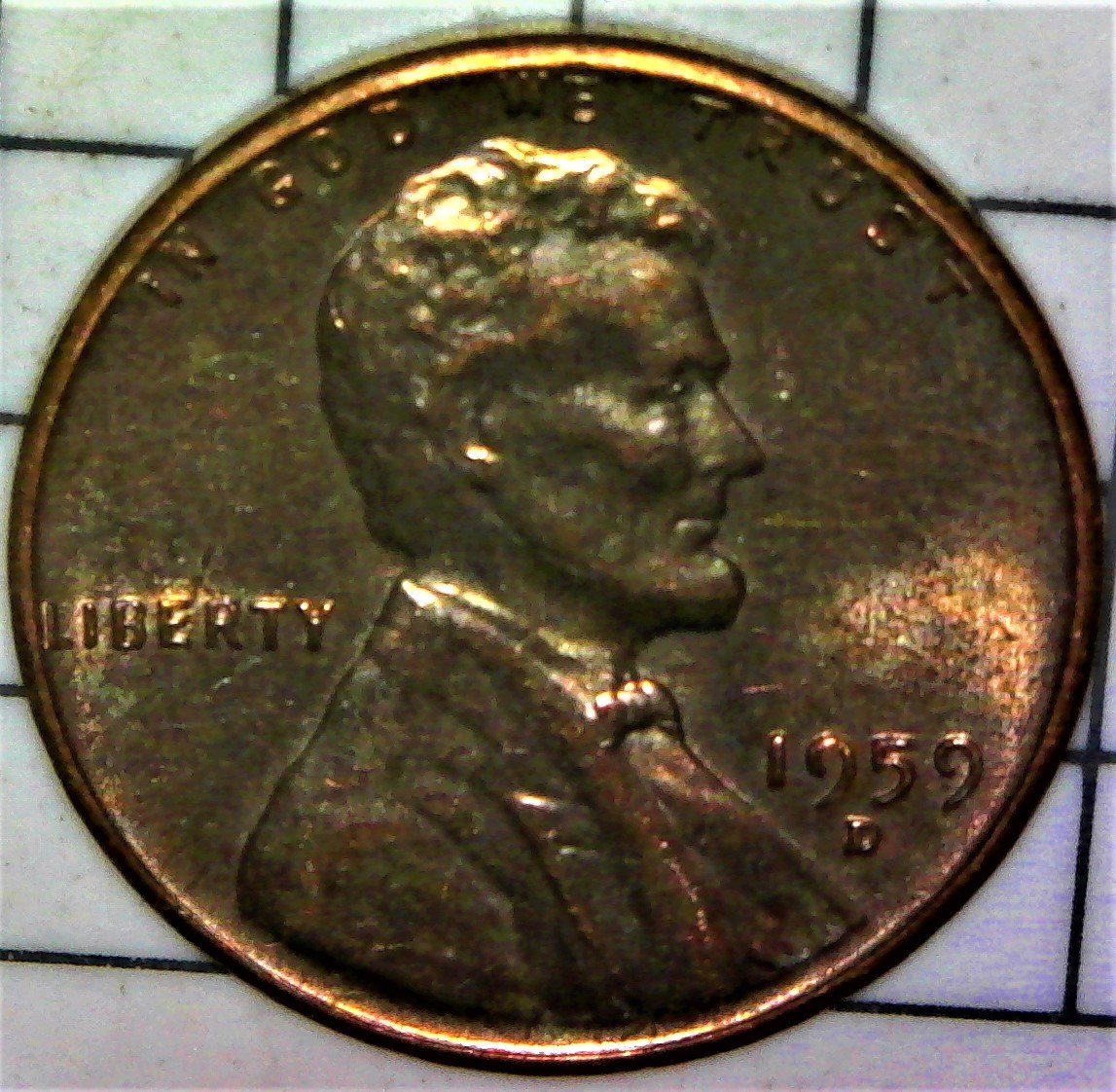 1959-D-Penny-White-Copper-Toning