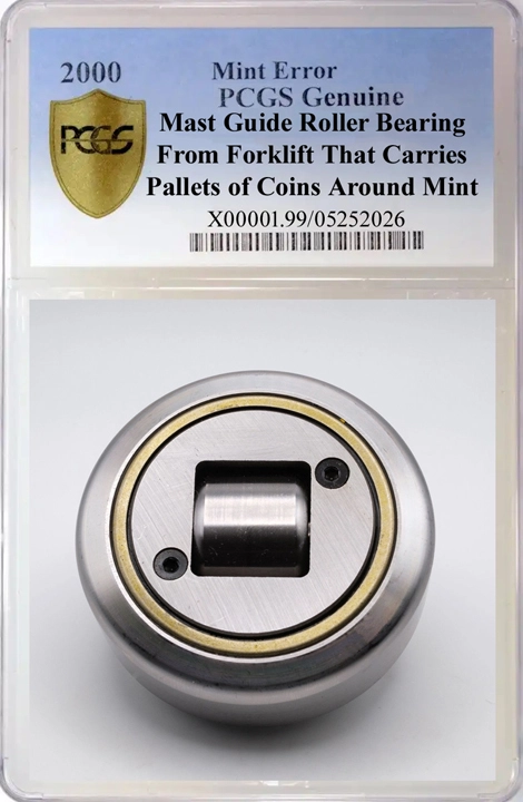 2000-Half-Dollar-Aluminum-Feeder-Finger,-Arrow-Tool-Company,-PCGS-Genuine